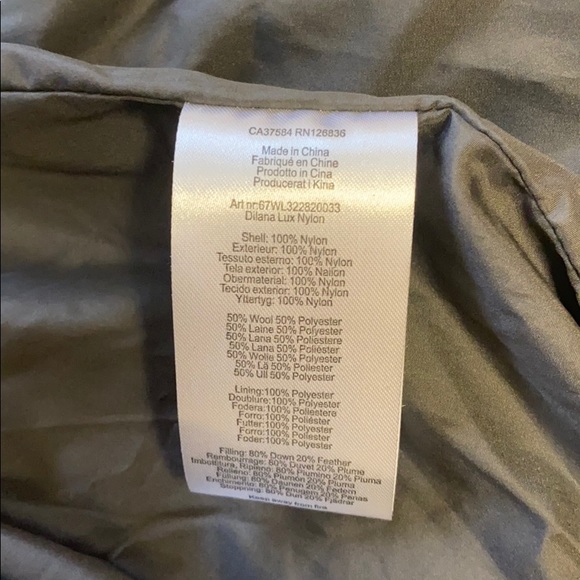 DOWN/WOOL NWT COAT - Picture 7 of 8